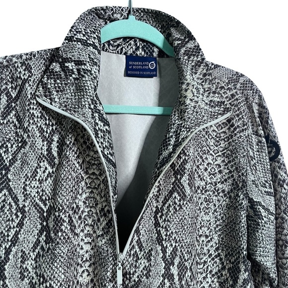 Sunderland Women’s Leopard Long Sleeve High Neck Cinched Bottom WindBreaker sz S - Picture 3 of 10